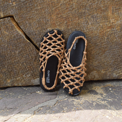 Sandalias Canastas Caramelo